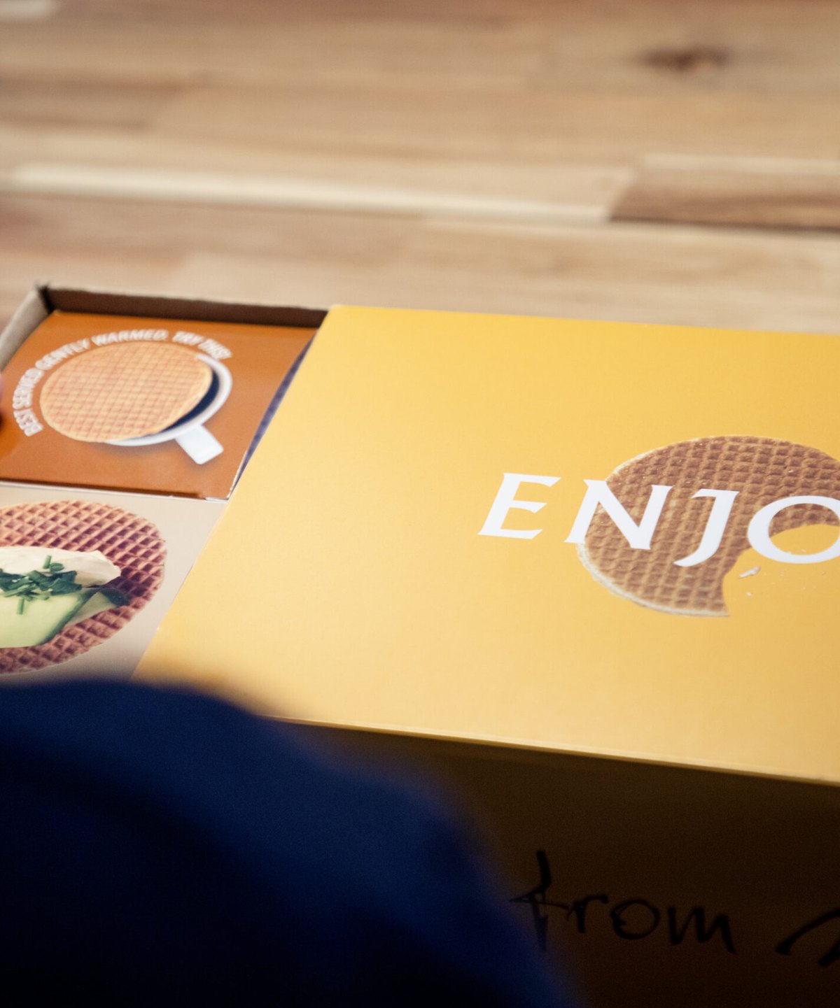 Tregroes Welsh caramel waffles presented in a premium retail gift box