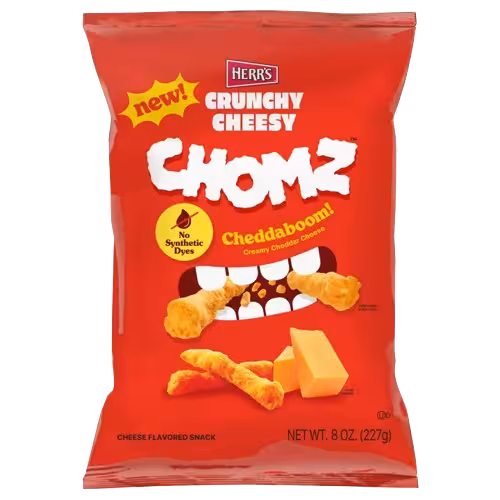 Herr's crunchy cheesy Chomz snack bag